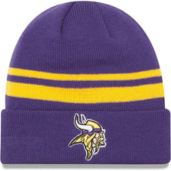 New Era Unisex-Adult NFL Official Sport Knit Classic Striped Knit Beanie Cold Weather Hat (Minnesota Vikings)