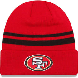 New Era Unisex-Adult NFL Official Sport Knit Classic Striped Knit Beanie Cold Weather Hat (San Francisco 49ers)