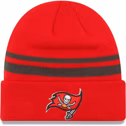 New Era Unisex-Adult NFL Official Sport Knit Classic Striped Knit Beanie Cold Weather Hat (Tampa Bay Buccaneers)
