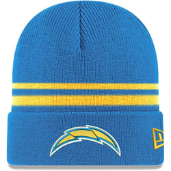 New Era Unisex-Adult NFL Official Sport Knit Classic Striped Knit Beanie Cold Weather Hat (Los Angeles Chargers)