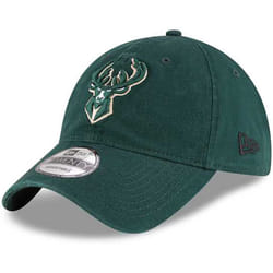 New Era NBA Core Classic 9TWENTY Adjustable Hat Cap One Size Fits All (Milwaukee Bucks Green)
