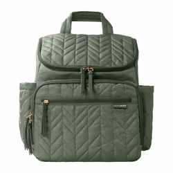 Skip Hop Diaper Bag Backpack: Forma Multi-Function Baby Travel Bag with Changing Pad & Stroller Attachment Sage