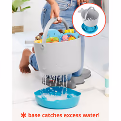 Skip Hop Baby Bath Toy Filled Bucket  Bath Toy  Bucket Gift Set  Grey