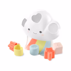 Skip Hop Shape Sorting Toy with Shapes and Feelings Shape Sorting Baby Toy Silver Lining Cloud