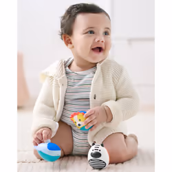 Skip Hop Baby Toy Maracas Jungle Beats Egg Shaker Musical Toy 3-Piece Set