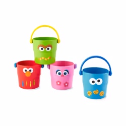 Skip Hop x Sesame Street Baby Bath Toy Stack & Pour Bath Buckets