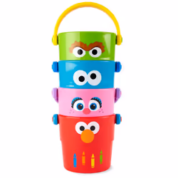 Skip Hop x Sesame Street Baby Bath Toy  Stack & Pour Bath Buckets