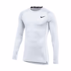 Nike Mens Pro Fitted Long Sleeve Training Tee (XL White) X-Large