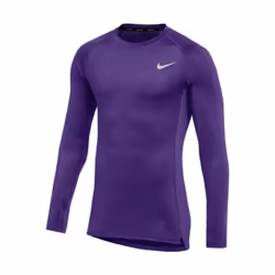 Nike Mens Pro Fitted Long Sleeve Training Tee (Large Purple)