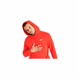 Nike Men's Pull Over Hoodie (as1  alpha  m  regular  regular  Red/Whit