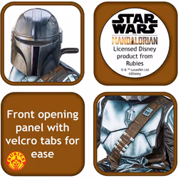Rubies Official Star Wars The Mandalorian Adaptive Child Costume, Kids Fancy Dress