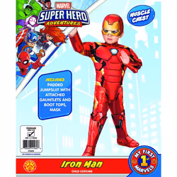 Rubie's Official Marvel Avengers Iron Man Deluxe Toddler Costume, Kids Fancy Dress, Age 2-3 years, (702035)