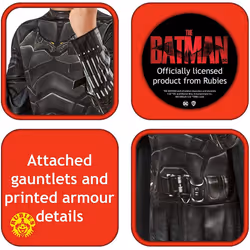 Rubies Official DC The Batman, Batman Classic Child Costume, Kids Superhero Fancy Dress