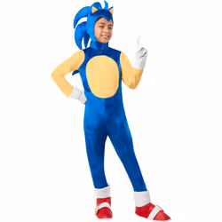 Rubies Child's Sonic Deluxe Costume for Themed Parties and Halloween As Shown Small