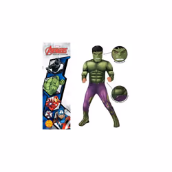 301735XS Hulk Deluxe Kids Fancy Dress, Boys, Multicolour, 5-6 Years