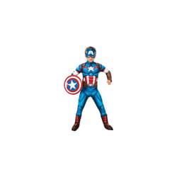 301736XXS Captain America Deluxe Kids Fancy Dress, Boys, Multicolour, 3-4 Years