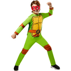 Rubies Teenage Mutant Ninja Turtles TMNT Costume Jumpsuit with Shell Cape and Eye Mask Made with Recycled Materials for Kids Boys Small for Themed Par