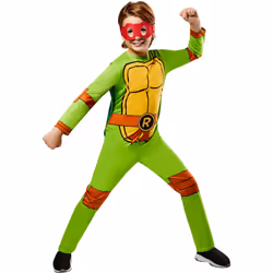 Rubies Teenage Mutant Ninja Turtles TMNT Costume Jumpsuit with Shell Cape and Eye Mask Made with Recycled Materials for Kids ...