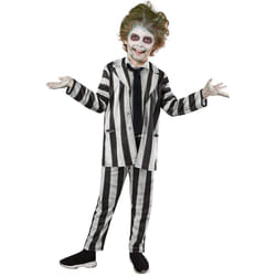 Rubies Beetlejuice Black and White Striped Suit Costume for Kids for Themed Parties and Halloween  Medium