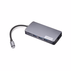 Lenovo GX91M73946, Wired, USB 3.2 Gen 1 (3.1 Gen 1) Type-C, 10,100,1000 Mbit/s, Grey, MicroSD (TransFlash), SD, 4K Ultra HD