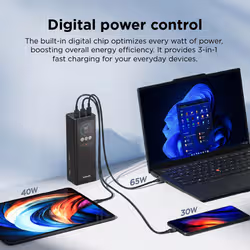 Lenovo 140W Smart Laptop Power Bank Lithium-Ion (Li-Ion) 20000 mAh Black - Additional view 6