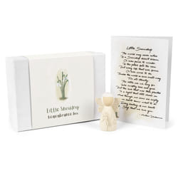 r?pandre la joie Little Snowdrop Remembrance Box - Miscarriage Gifts for Mothers - Card and Memorial Angel Figurine for Grieving Parents - Sympathy Gi