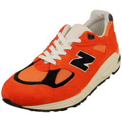New Balance 990 Made In Usa Mens Fashion Trainers in Orange Black - 8.5