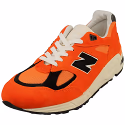 New Balance 990 Made In Usa Mens Fashion Trainers in Orange Black - 11.5