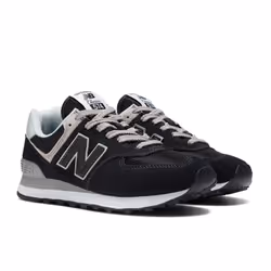 New Balance Women's 574 Core Sneaker  Black/White  5 Wide