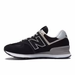 New Balance Women's 574 Core Sneaker  Black/White  5 Wide