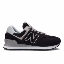 New Balance Women's 574 Core Sneaker  Black/White  6.5 Wide