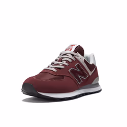New Balance Mens 574 Core Sneaker  BurgundyWhite  11