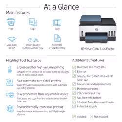 HP Smart Tank 7306 Wireless All-in-One Color Printer, Two-sided printing; Copier, Scanner - Additional view 5