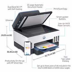 HP Smart Tank 7306 Wireless All-in-One Color Printer, Two-sided printing; Copier, Scanner - Additional view 6