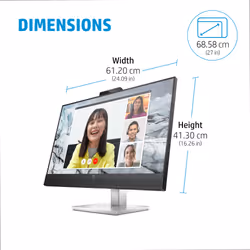 HP E-Series E27m G4 QHD USB-C Conferencing Monitor - Additional view 5