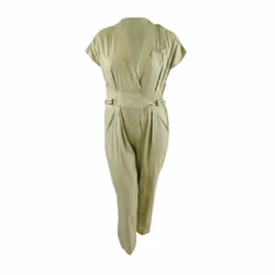Lauren Ralph Lauren Women's Linen-Blend Jumpsuit (14  Ranch Sage)