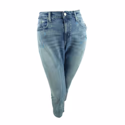 Lauren Ralph Lauren Women's Plus Size Relaxed Tapered Jeans (14W  Blue