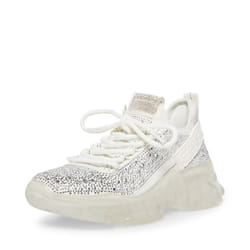 Steve Madden Women's Maxima Sneaker  White Multi Rhinestone  9.5