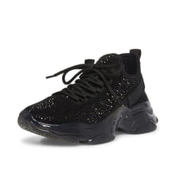 Steve Madden Women's Maxima Sneaker  Black  9.5