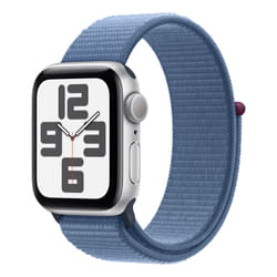 Apple Watch SE GPS 40mm Silver Aluminium Case with Winter Blue Sport Loop