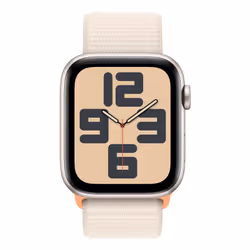 Apple Watch SE GPS 44mm Starlight Aluminium Case with Starlight Sport Loop