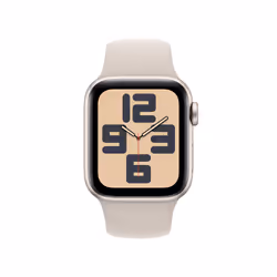 Apple Watch SE GPS + Cellular 40mm Starlight Aluminium Case w/ Starlight Sport Band - S/M