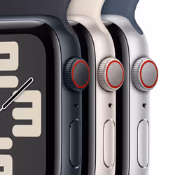 Apple Watch SE GPS + Cellular 44mm Midnight Aluminium Case w/ Midnight Sport Band - S/M - Additional view 3