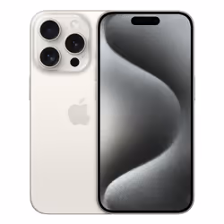 Apple iPhone 15 Pro , 15.5 cm (6.1"), 2556 x 1179 pixels, 128 GB, 48 MP, iOS 17, Titanium, White