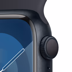 Apple Watch Series 9 GPS 41mm Midnight Aluminium Case w/ Midnight Sport Band - M/L