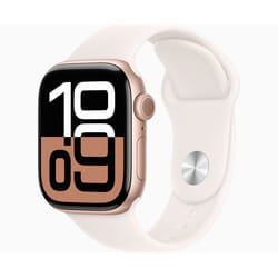Watch Series 10 GPS 42mm Rose Gold Aluminium MWWH3 S/M Light Blush Sport Band