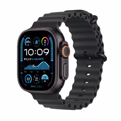 Apple Watch Ultra 2 GPS + Cellular 49mm Black Titanium Case with Black Ocean Band, OLED, Touchscreen, 64 GB, GPS (satellite)