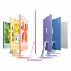 Apple iMac Apple M M4 59.7 cm (23.5") 4480 x 2520 pixels All-in-One PC 16 GB 256 GB SSD macOS Sequoia Wi-Fi 6E (802.11ax) Blue - Additional view 4