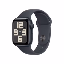 Apple Watch SE GPS 40mm Midnight Aluminium Case with Midnight Sport Band - S/M, OLED, Touchscreen, 32 GB, Wi-Fi, GPS (satelli ...