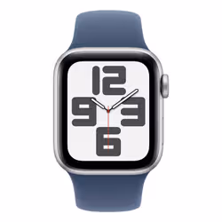 Apple Watch SE GPS 40mm Silver Aluminium Case with Denim Sport Band - S/M - Additional view 2